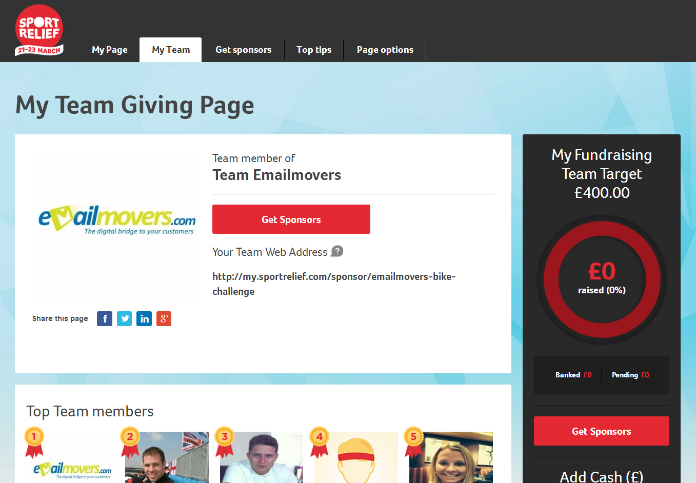 Visit our Sport Relief Page